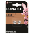 DURACELL - ALKALINE BUTTON BATTERY LR54 LR1130 AG10 1.5V 2 UNIT