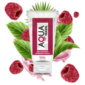 AQUA TRAVEL - WILD RASPBERRY FLAVOR WATERBASED LUBRICANT - 50 ML
