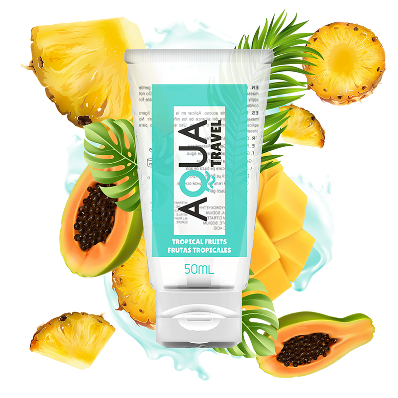 AQUA TRAVEL - FLAVOR WATERBASED LUBRICANT TROPICAL FRUITS - 50 ML