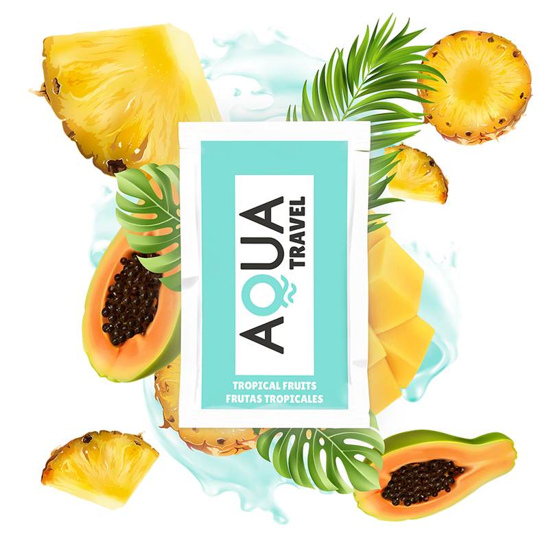 AQUA TRAVEL - TROPICAL FRUITS FLAVOR WATERBASED LUBRICANT 6 ML