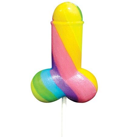 PRIDE - SPENCER &amp; FLEETWOOD RAINBOW COCK LGBT LOLLIPOP