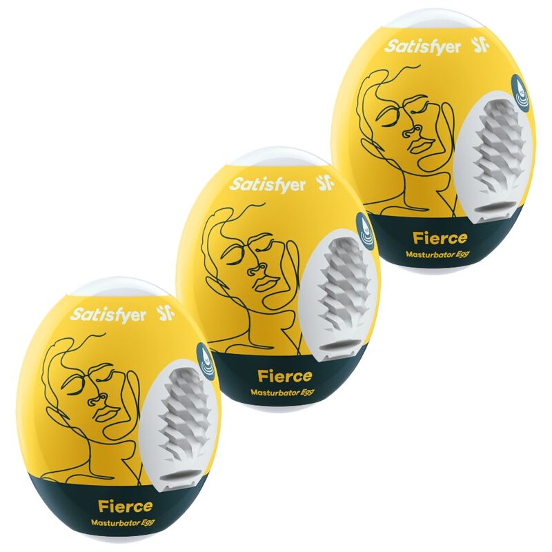 SATISFYER - 3 MASTURBATORS EGGS FIERCE