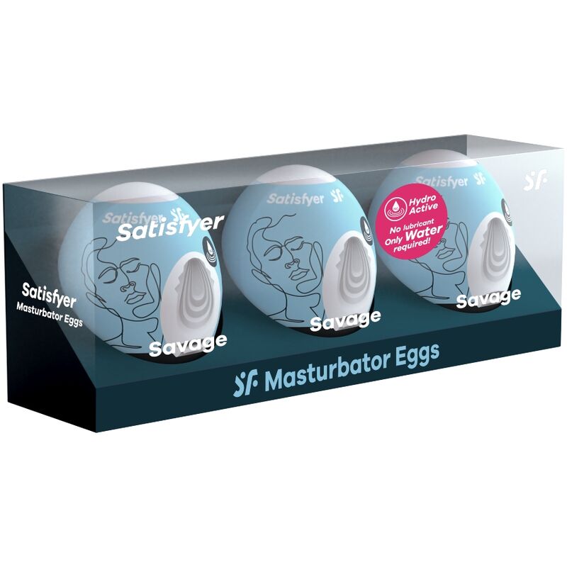 SATISFYER - 3 MASTURBATORS EGGS SAVAGE