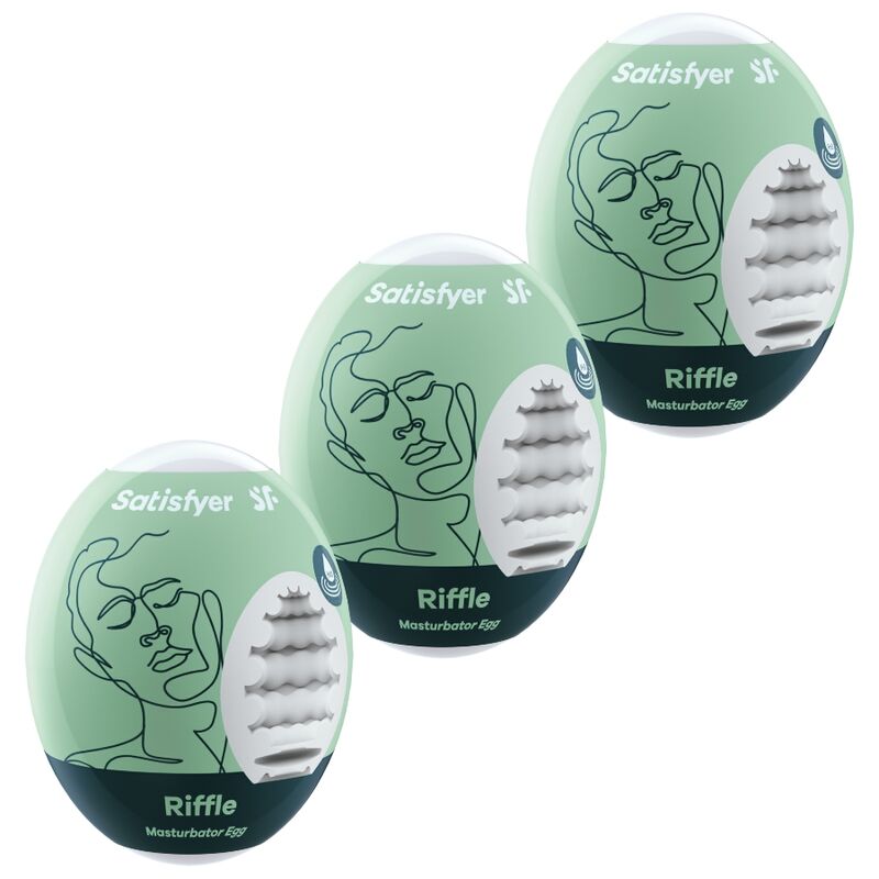 SATISFYER - 3 MASTURBATOR EGGS RIFLE