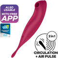 SATISFYER - TWIRLING PRO+ ETIMULADOR Y VIBRADOR APP VERDE