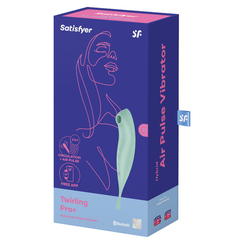 SATISFYER - TWIRLING PRO+ ETIMULADOR Y VIBRADOR APP VERDE