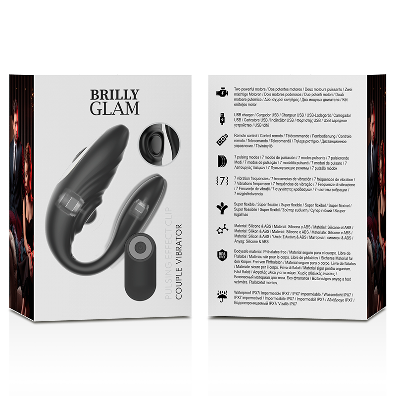 BRILLY GLAM - COUPLE PULSING &amp; VIBRATING REMOTE CONTROL