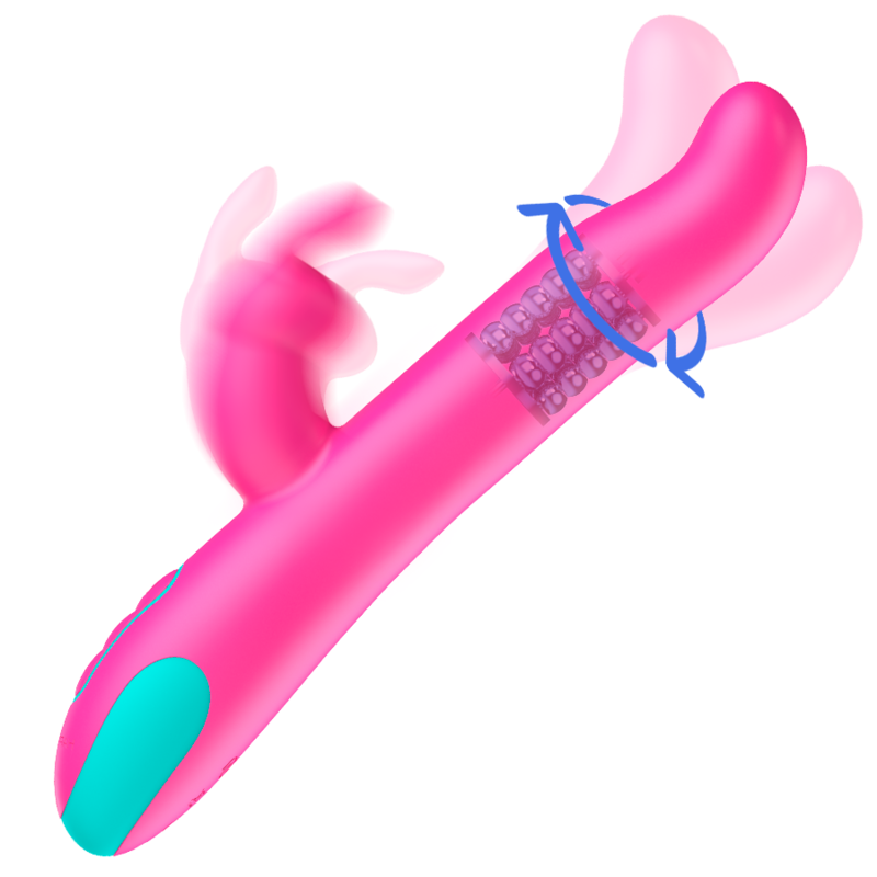 HAPPY LOKY - PLUTO RABBIT VIBRATOR &amp; ROTATOR WATCHME WIRELESS TECHNOLOGY COMPATIBLE