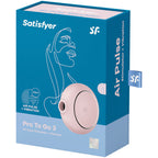 SATISFYER - PRO TO GO 3 DOUBLE AIR PULSE STIMULATOR &amp; VIBRATOR BLACK