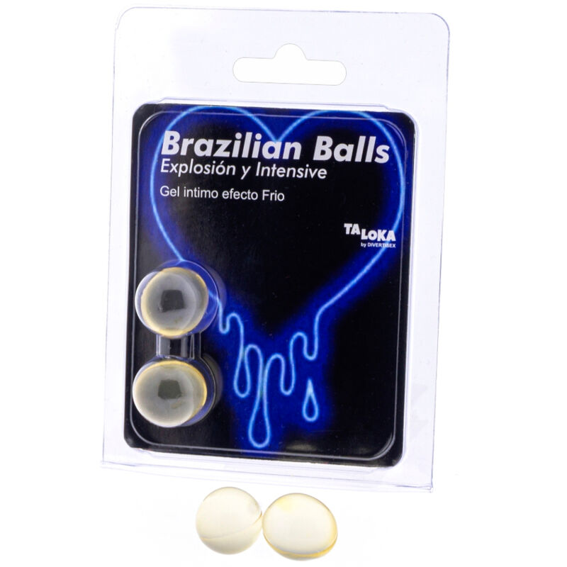 TALOKA - 2 BRAZILIAN BALLS COLD &amp; VIBRATION EFFECT EXCITING GEL
