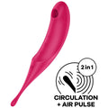 SATISFYER TWIRLING PRO ETIMULADOR Y VIBRADOR - ROJO