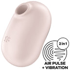 SATISFYER - PRO TO GO 2 DOUBLE AIR PULSE STIMULATOR &amp; VIBRATOR VIOLET