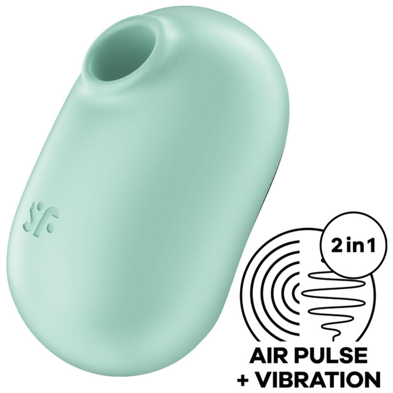 SATISFYER - PRO TO GO 2 DOUBLE AIR PULSE STIMULATOR &amp; VIBRATOR VIOLET