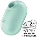 SATISFYER - PRO TO GO 2 DOUBLE AIR PULSE STIMULATOR &amp; VIBRATOR VIOLET