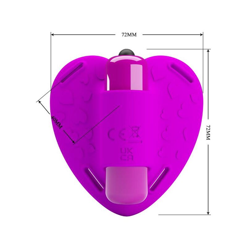 PRETTY LOVE - HEARTBEAT CLITORIS MASSAGE 10 VIBRATION MODES PURPLE