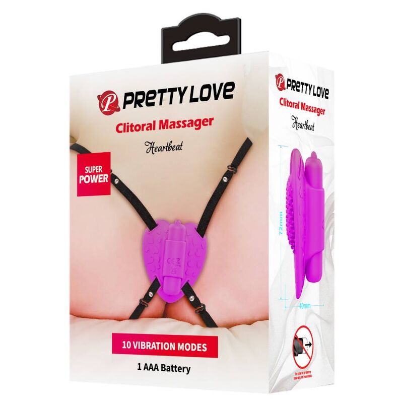 PRETTY LOVE - HEARTBEAT CLITORIS MASSAGE 10 VIBRATION MODES PURPLE