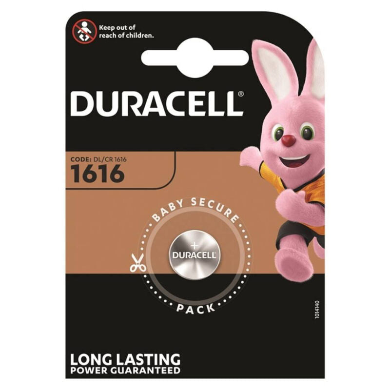 DURACELL - BUTTON BATTERY LITHIUM CR1616 3V 1 UNIT