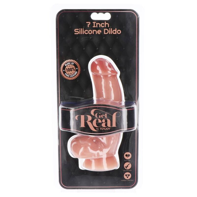 GOAT REAL - SILICONE DILDO 18 CM W BALLS SKIN