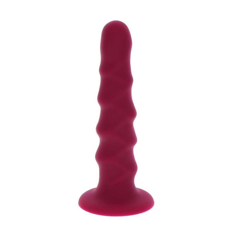 GOAT REAL - RIBBED DONG 12 CM RED
