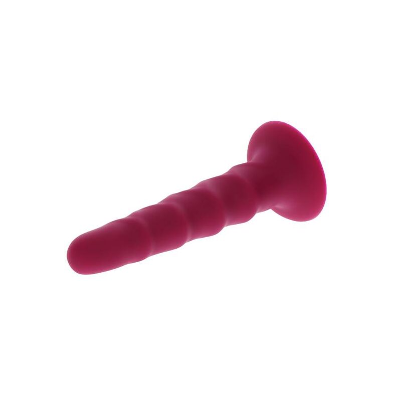 GOAT REAL - RIBBED DONG 12 CM RED