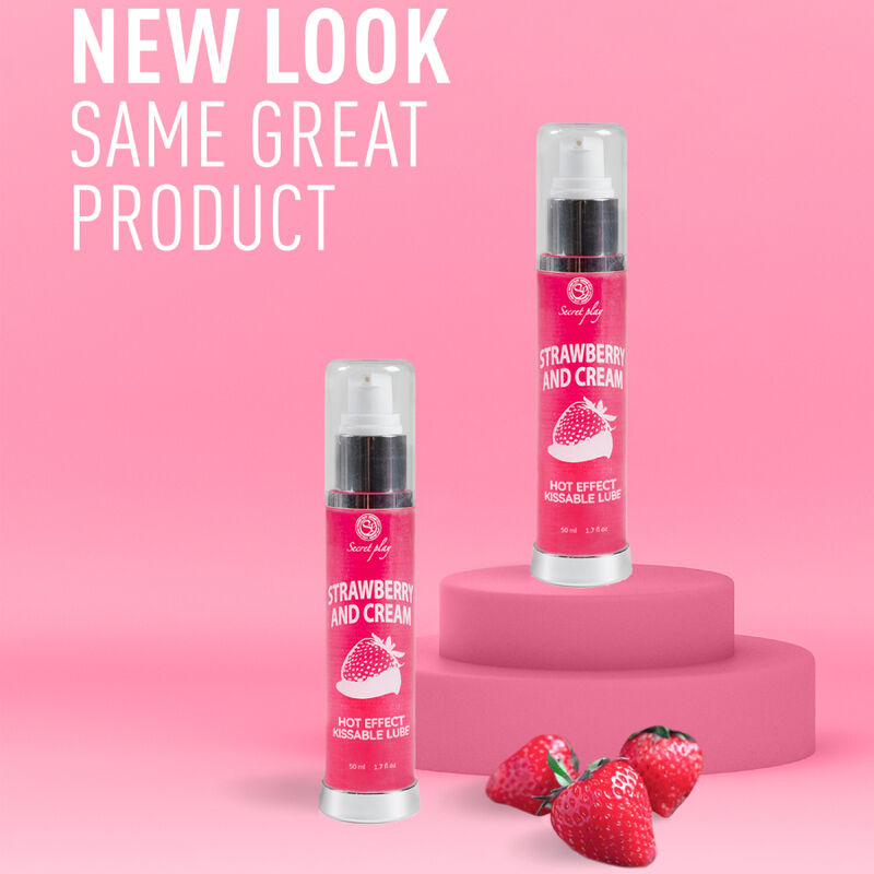 SECRETPLAY - LUBRICANT 2-1 HEAT EFFECT STRAWBERRY &amp; CREAM 50 ML