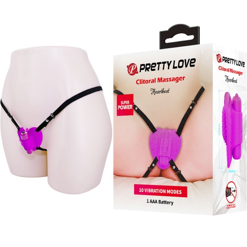 PRETTY LOVE - HEARTBEAT CLITORIS MASSAGE 10 VIBRATION MODES PURPLE