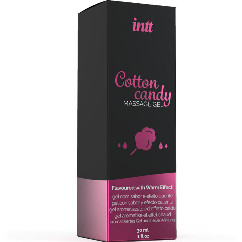 INTT MASSAGE &amp; ORAL SEX - MASSAGE GEL WITH COTTON CANDY FLAVOR AND HEATING EFFECT