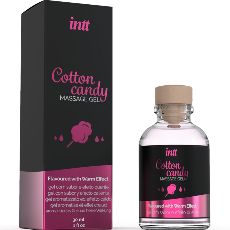 INTT MASSAGE &amp; ORAL SEX - MASSAGE GEL WITH COTTON CANDY FLAVOR AND HEATING EFFECT