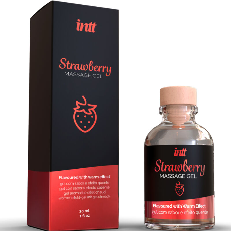 INTT MASSAGE &amp; ORAL SEX - HOT EFFECT STRAWBERRY FLAVOR MASSAGE GEL