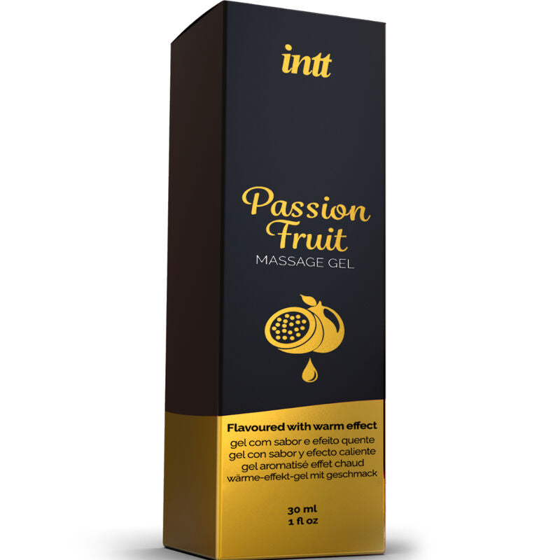 INTT MASSAGE &amp; ORAL SEX - PASSION FRUIT FLAVORED MASSAGE GEL WITH HEAT EFFECT