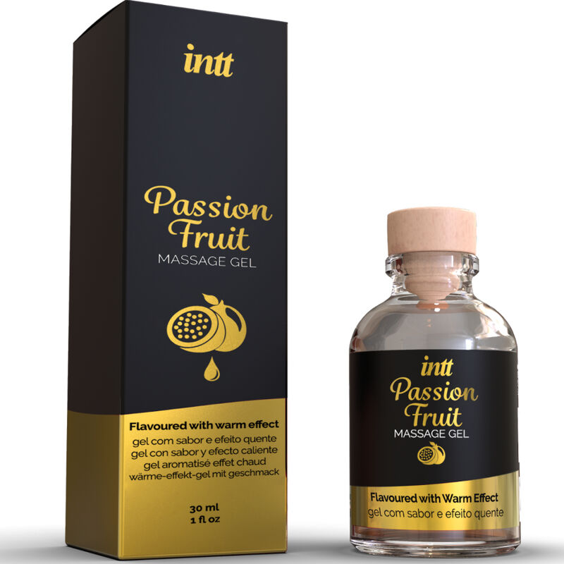 INTT MASSAGE &amp; ORAL SEX - PASSION FRUIT FLAVORED MASSAGE GEL WITH HEAT EFFECT