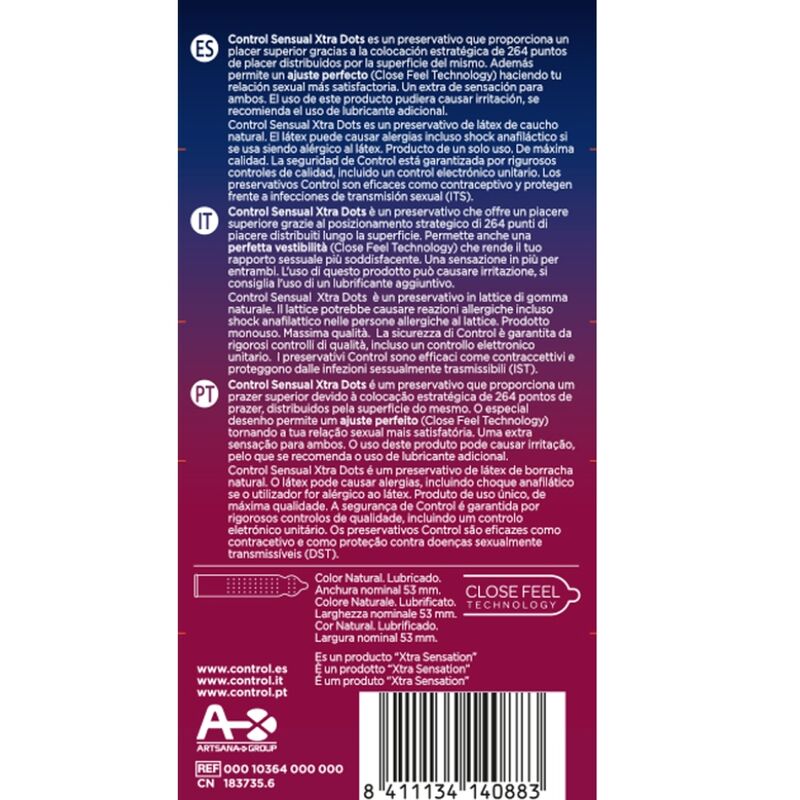 CONTROL - XTRA DOTS 12 PCS