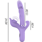 INTENSE - BILLIE MULTIFUNCTION RECHARGEABLE VIBRATOR SUCTION &amp; PULSING PURPLE