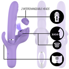 INTENSE - BILLIE MULTIFUNCTION RECHARGEABLE VIBRATOR SUCTION &amp; PULSING PURPLE