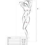 PASSION - BS098 BODYSTOCKING NEGRO TALLA UNICA