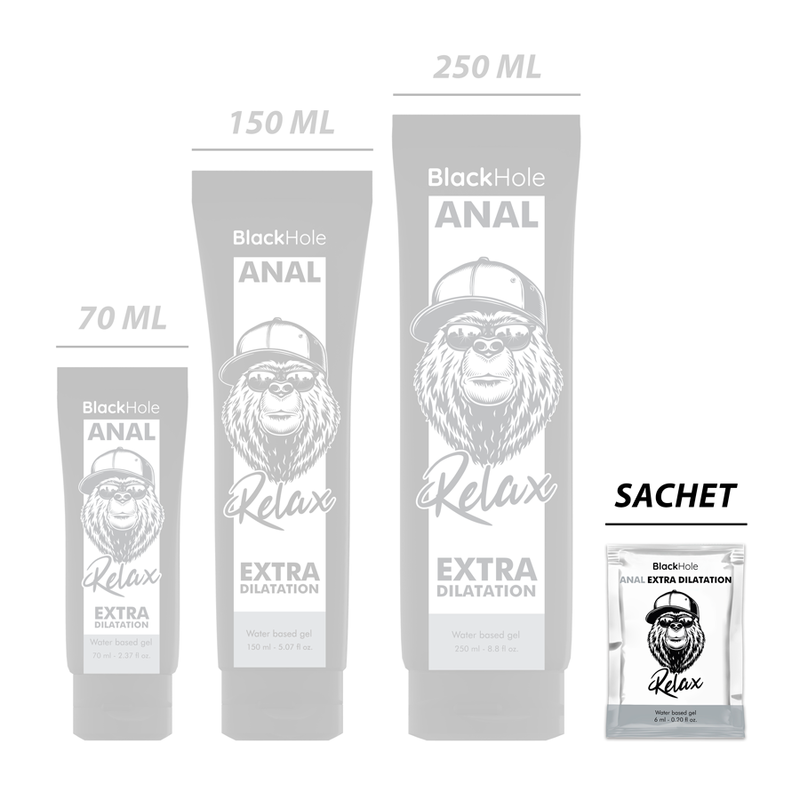 BLACK HOLE - WATER BASED GEL EXTRA DILATION 6 ML SINGLE DOSE