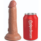 KING COCK - ELITE REALISTIC DILDO VIBRATING &amp; SILICONE 15.2 CM CARAMEL