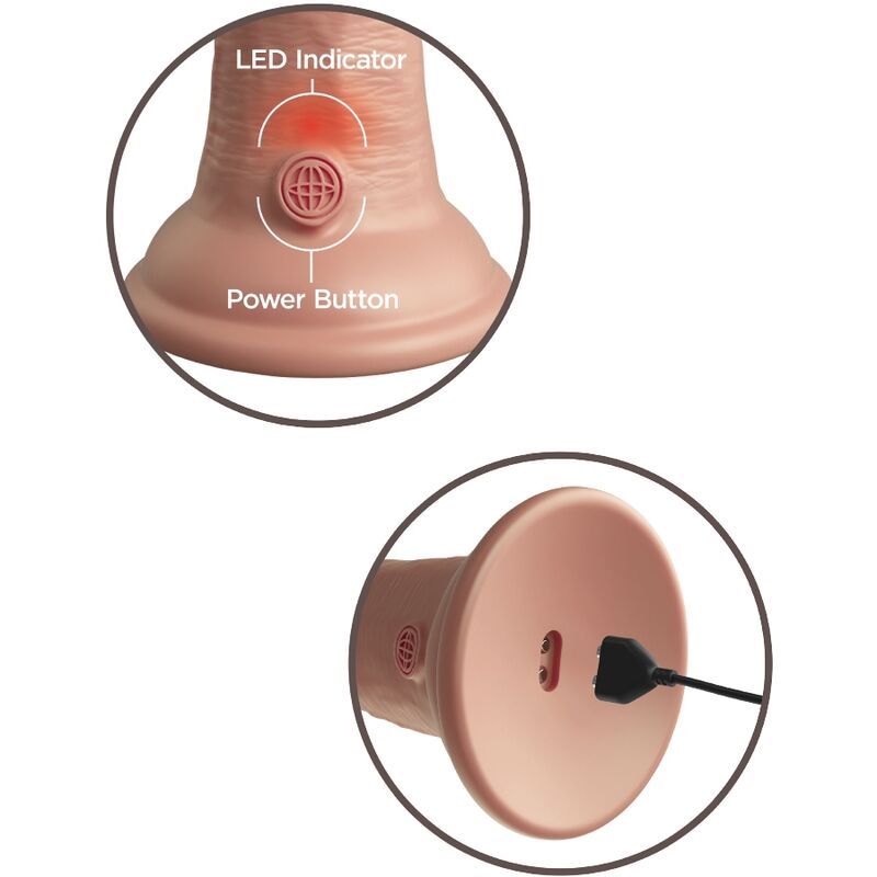 KING COCK - ELITE REALISTIC DILDO VIBRATING &amp; SILICONE 15.2 CM