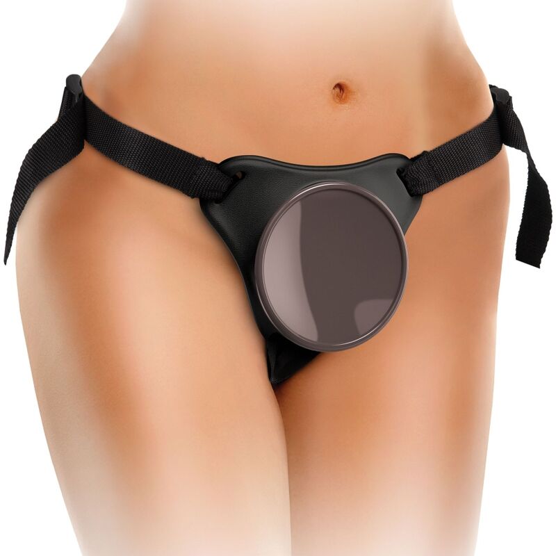 KING COCK - ELITE DELUXE ADJUSTABLE HARNESS KIT RING WITH TESTICLES &amp; DILDO 20.3 CM