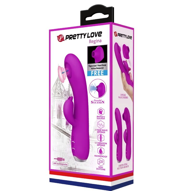 PRETTY LOVE - REGINA RECHARGEABLE VIBRATOR-SUGAR PURPLE