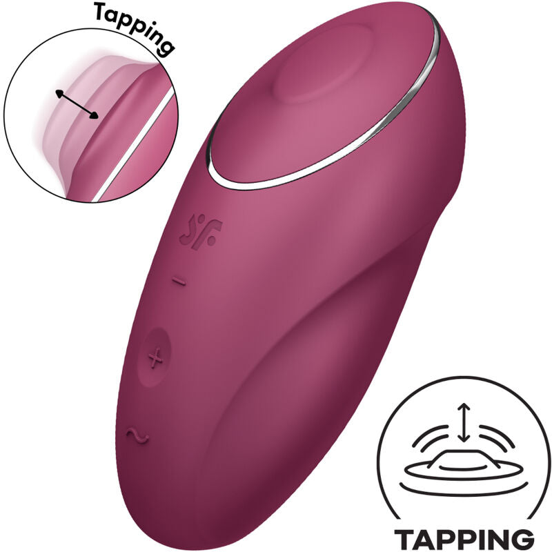 SATISFYER - TAP &amp; CLIMAX 1 VIBRADOR LAY-ON ROJO