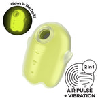 SATISFYER - GLOWING GHOST AIR PULSE &amp; VIBRADOR AMARILLO