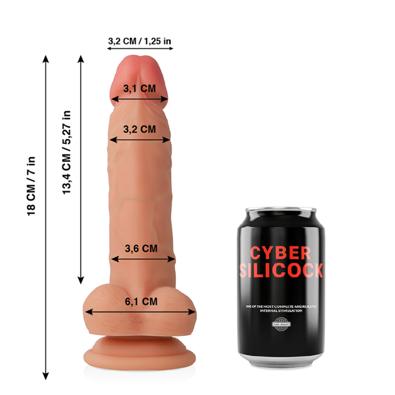 CYBER SILICON - JUDE ULTRA REALISTIC SOFT LIQUID SILICONE 18 CM -O- 3.2 CM