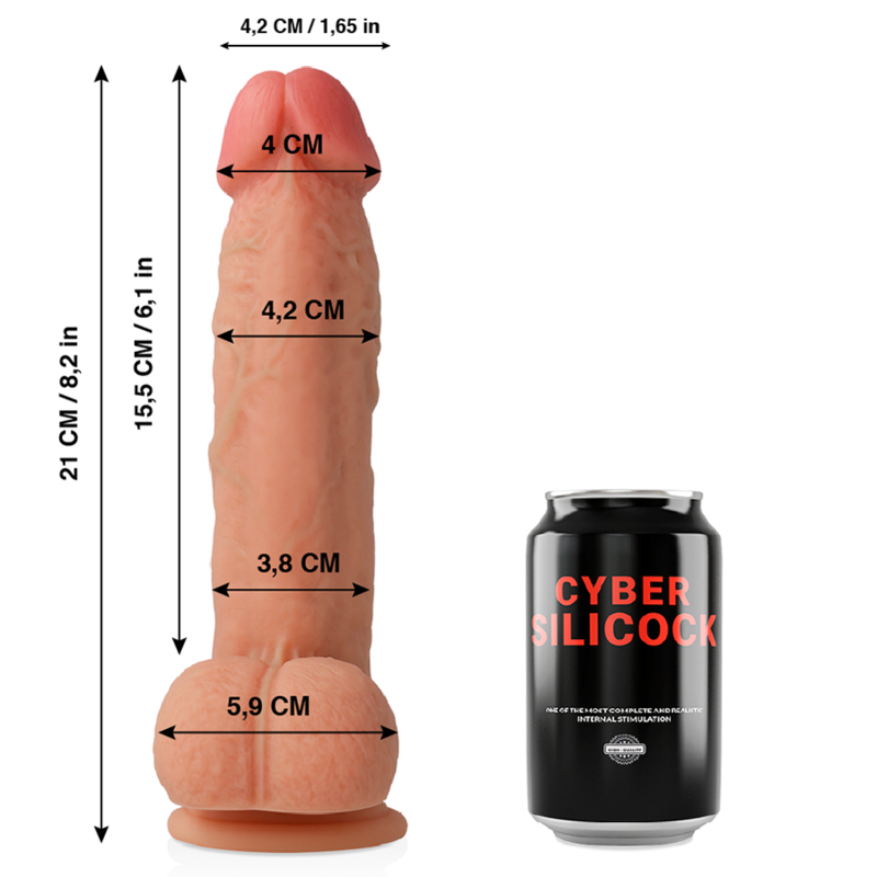 CYBER SILICON - SAUL ULTRA REALISTIC SOFT LIQUID SILICONE 21 CM -O- 4.2 CM