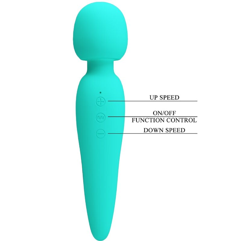 PRETTY LOVE - MEREDITH MASSAGE 12 VIBRATION MODES AQUA GREEN