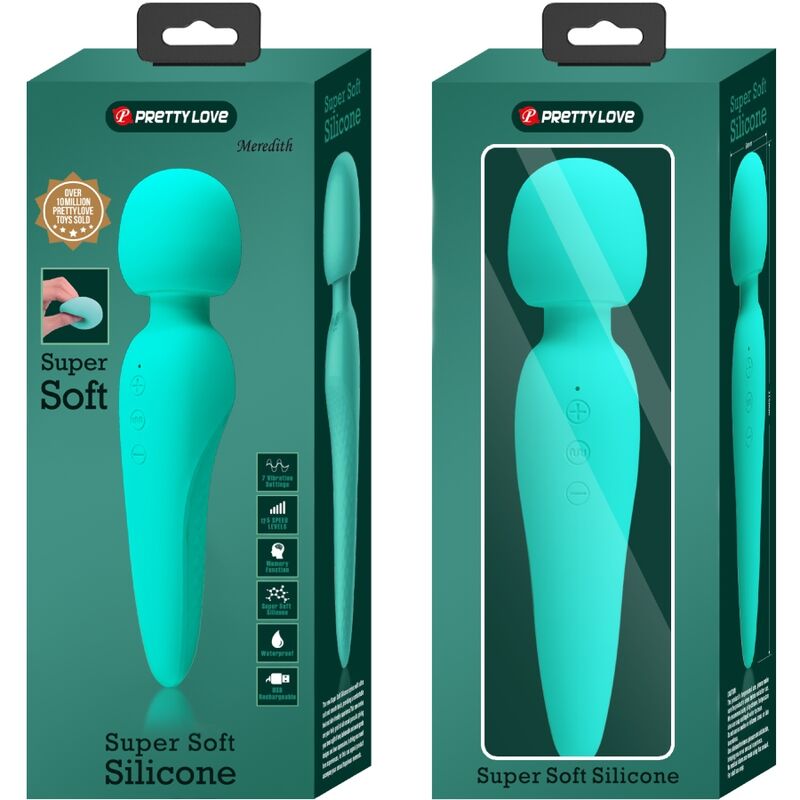 PRETTY LOVE - MEREDITH MASSAGE 12 VIBRATION MODES AQUA GREEN