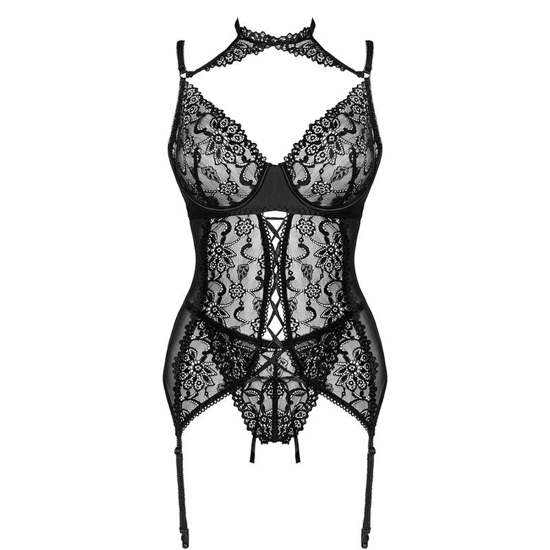 LIVCO CORSETTI FASHION - GIELANDRA FOR THE SENSES COLLECTION CORSET + PANTY NEGRO