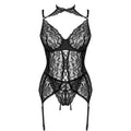 LIVCO CORSETTI FASHION - GIELANDRA FOR THE SENSES COLLECTION CORSET + PANTY NEGRO