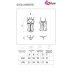 LIVCO CORSETTI FASHION - GIELANDRA FOR THE SENSES COLLECTION CORSET + PANTY NEGRO