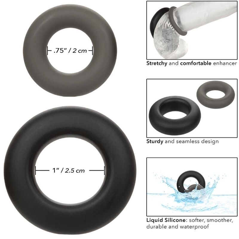 CALEXOTICS - ALPHA PROLONG SET OF 2 RING GRAY